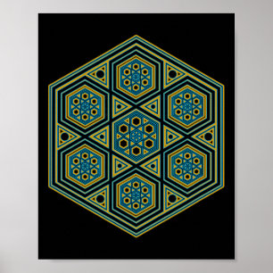 Psytrance Festival Wear Goa Trance Meditation Yoga Poster
