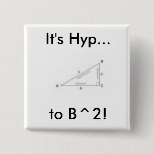 pt 1, It's Hyp...to B^2! 15 Cm Square Badge