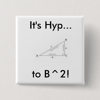 pt 1, It's Hyp...to B^2! 15 Cm Square Badge