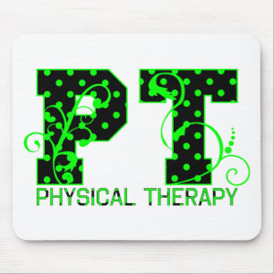 pt 2 black and green polka dots mouse mat