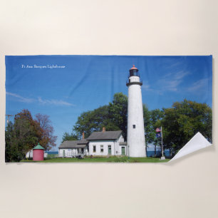 Pt Aux Barques Lighthouse beach towel