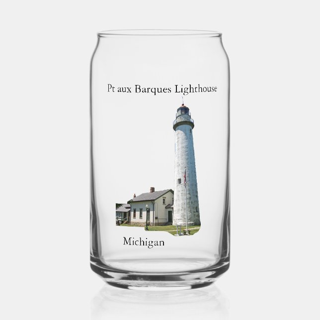 Pt Aux Barques Lighthouse can glass (Front)