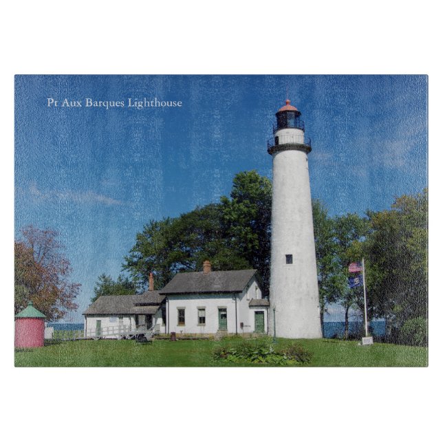 Pt Aux Barques Lighthouse cutting board (Front)