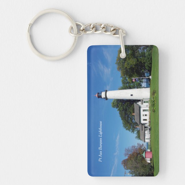 Pt Aux Barques Lighthouse rectangle Key Ring (Front)