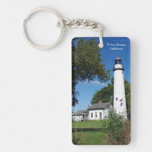Pt Aux Barques Lighthouse tall acrylic Key Ring