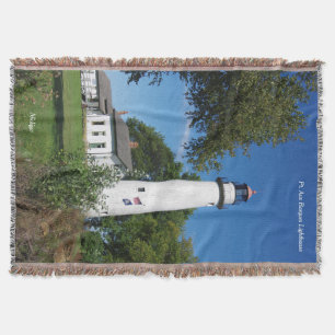 Pt Aux Barques Lighthouse tall throw blanket