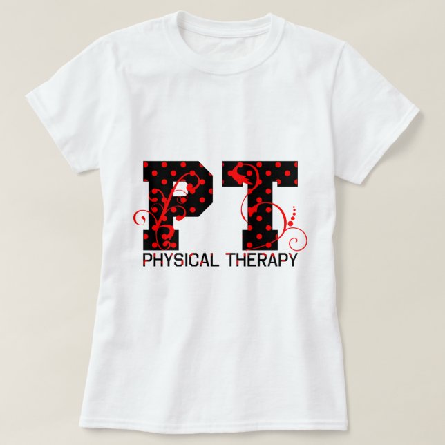 pt black red polka dots T-Shirt (Design Front)