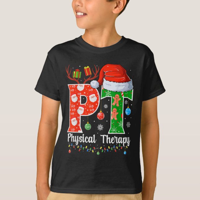 Pt Christmas Physical Therapy Christmas Pt Xmas  T-Shirt (Front)