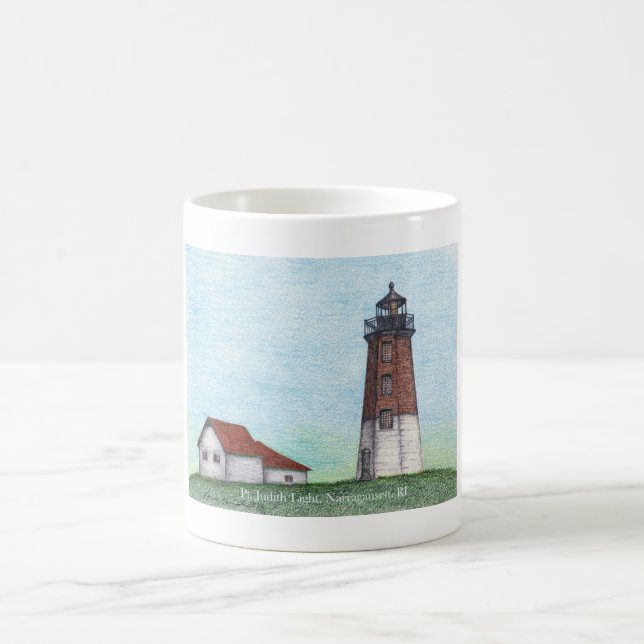 PT. JUDITH LIGHT, NARRAGANSETT, RI BEVERAGE MUG (Center)