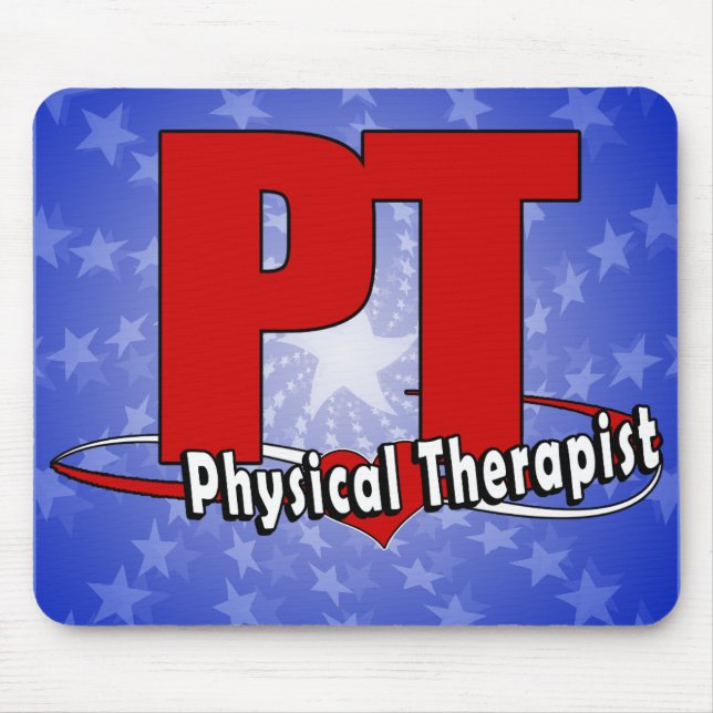 PT LOGO BIG RED    Physical Therapist Mouse Mat (Front)