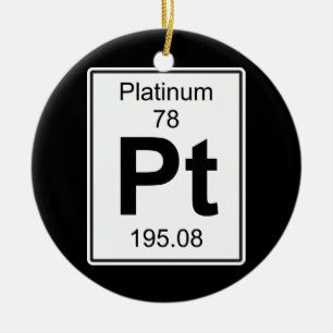 Pt - Platinum Ceramic Tree Decoration