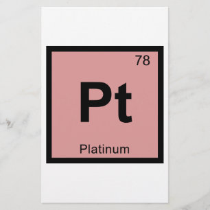 Pt - Platinum Chemistry Periodic Table Symbol