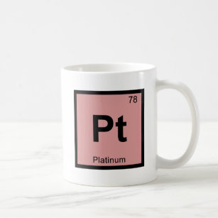 Pt - Platinum Chemistry Periodic Table Symbol Coffee Mug