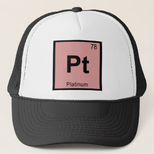Pt - Platinum Chemistry Periodic Table Symbol Trucker Hat