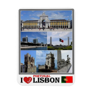 PT Portugal - Lisbon - I Love  Mosaic - Magnet