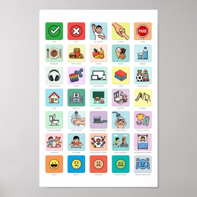 PT-PT Autism AAC PECS Pointing Communication 04 Poster (Front)