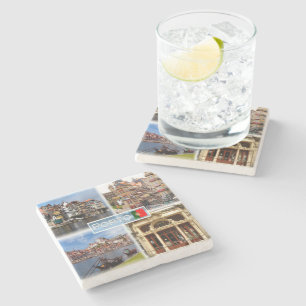 PT Ribeira - A Street in Porto - River Douro - Stone Coaster