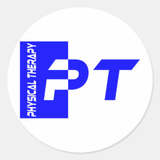 pt royal blue classic round sticker