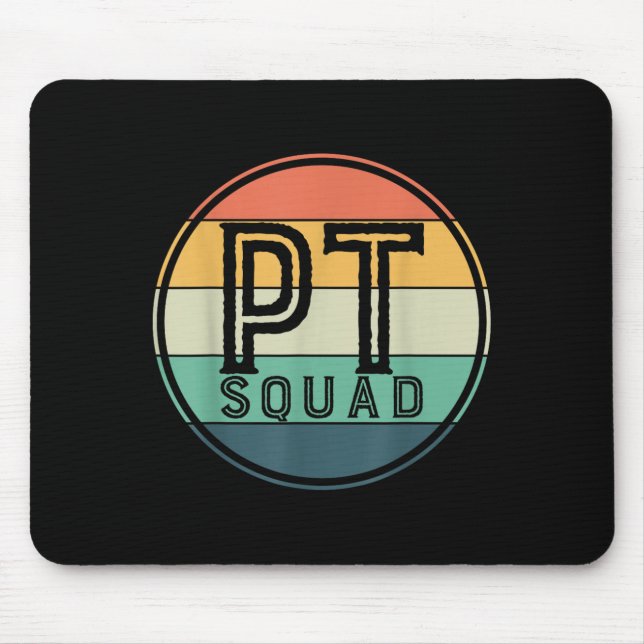 Pt Squad Retro Physical Therapy  Mouse Mat (Front)