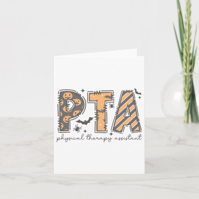 Pta Halloween Physical Therapy Istant Spooky Autum Card (Front)