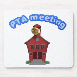 PTA Meeting School Building Parent Teacher Assoc Mouse Mat
