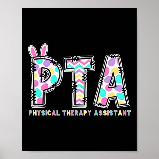 Pta Physical Therapy Istant Bunny Easter Pt Therap Poster (Front)