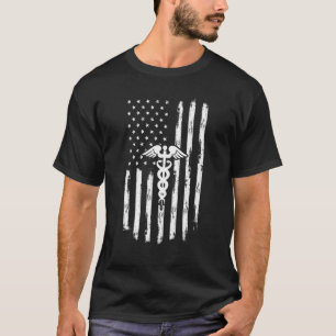 PTA US Flag Physical Therapy Assistant US Flag Ret T-Shirt