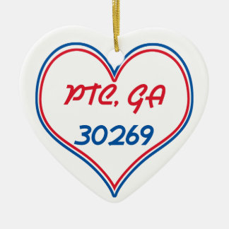 PTC GA 30269 - Heart Ceramic Tree Decoration