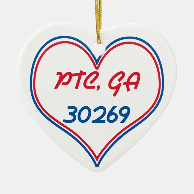 PTC GA 30269 - Heart Ceramic Tree Decoration (Front)