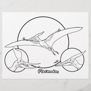 Pteranodon - Colouring Page.