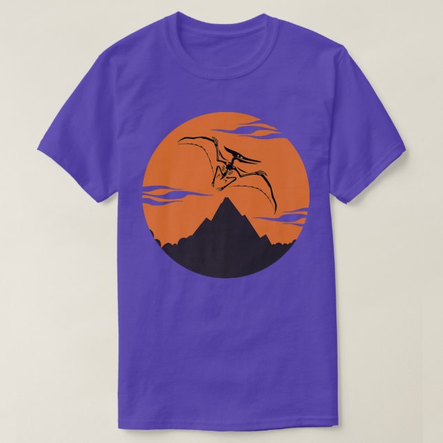 Pteranodon Skeleton With Colourful Background Desi T-Shirt (Design Front)