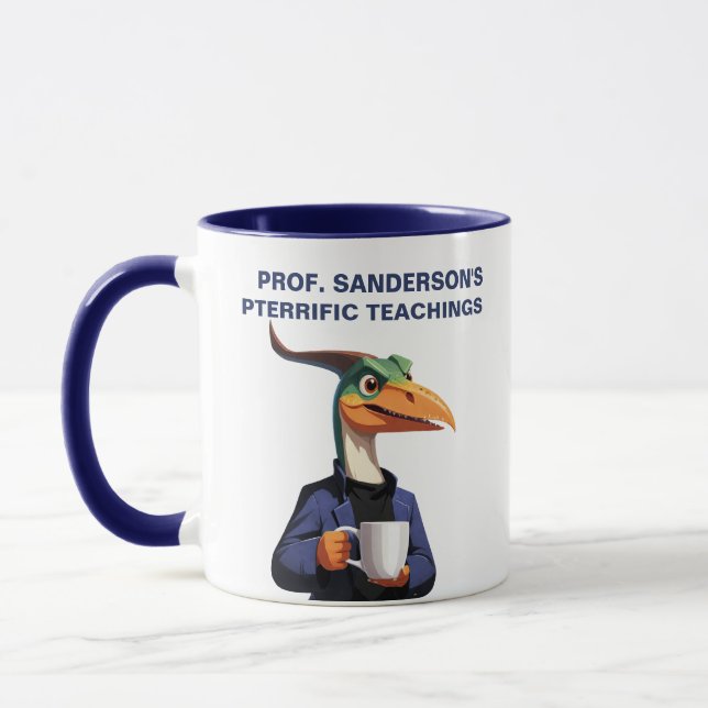 Pterdactyl in Blazer & Turtleneck Mug (Left)