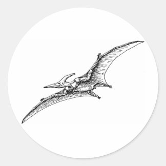 Pterodactyl Classic Round Sticker