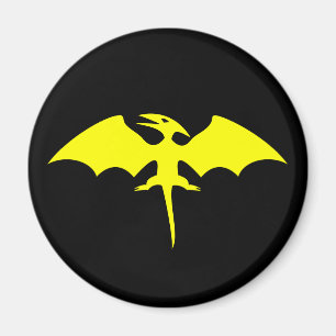 Pterodactyl Dinosaur Superhero Logo Magnet