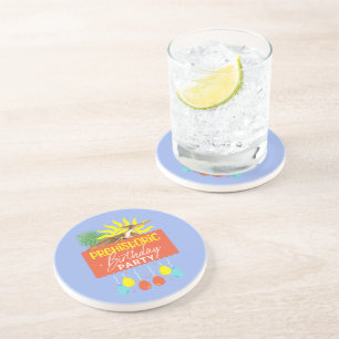 Pterodactyl Prehistoric Birthday Party Coaster