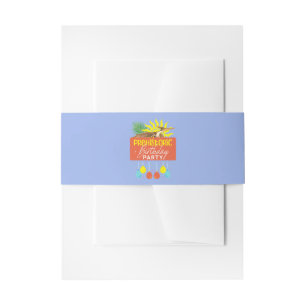 Pterodactyl Prehistoric Birthday Party Invitation Belly Band