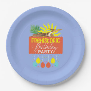Pterodactyl Prehistoric Birthday Party Paper Plate
