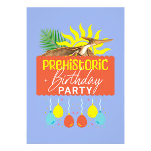 Pterodactyl Prehistoric Birthday Party Photo Print