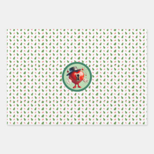 PThis elegant and seaapier cadeau à plat, lot de 3 Wrapping Paper Sheet
