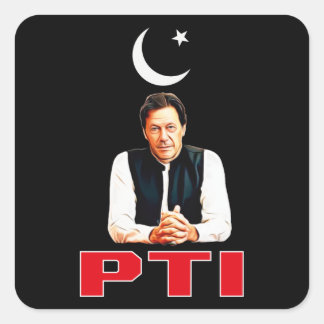 PTI Pakistani Party Support Imran Khan Square Sticker