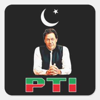PTI Pakistani Party Support Imran Khan Square Sticker