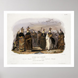 Ptihn-Tak-Ochata, Dance of the Mandan Women, plate Poster