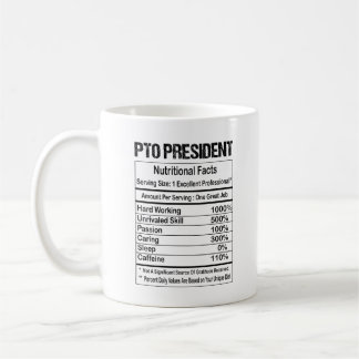 Pto President Nutrition Facts Coffee Mug