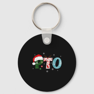 Pto Santa Hat Reindeer Parent Teacher Organization Key Ring