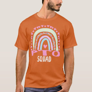 PTO Squad Party Matching Womens Appreciation Rainb T-Shirt