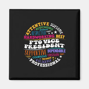 Pto Vice President Back To School Matching Parent Magnet