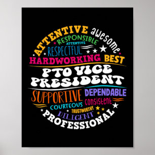 Pto Vice President Back To School Matching Parent  Poster