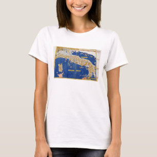 Ptolemaic Map of Italy, 1482 (coloured litho) T-Shirt