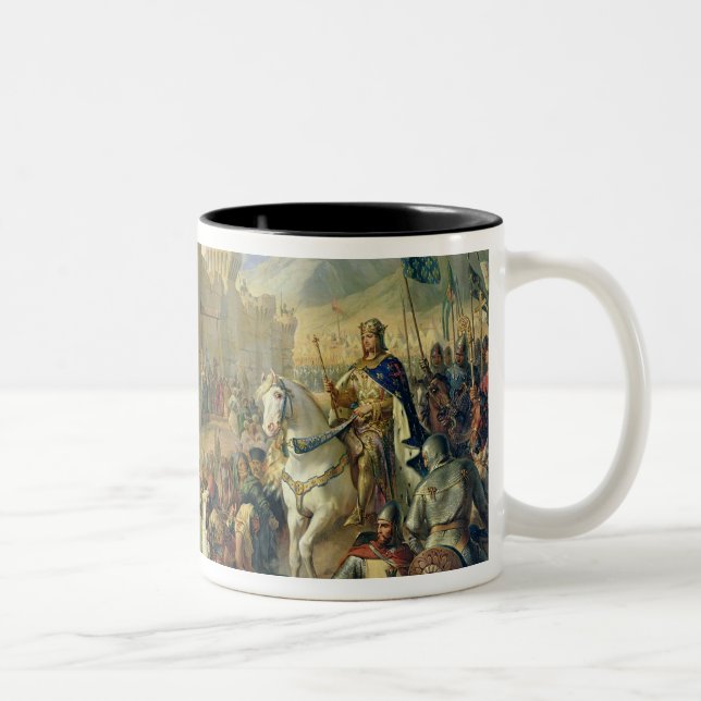 Ptolemais given to Philip Augustus Two-Tone Coffee Mug (Right)