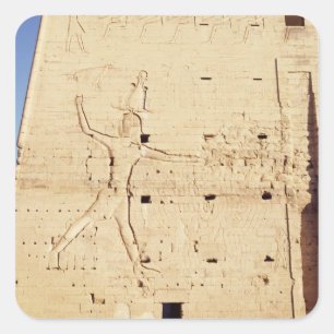 Ptolemy XII  smiting his enemies Square Sticker